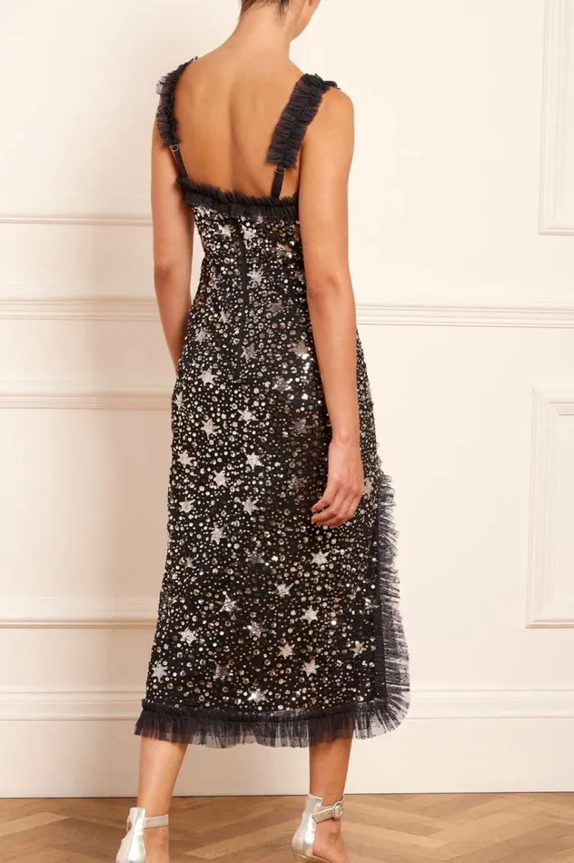 Shooting Stars Cami Ballerina Dress Black Women Needle and Thread Dresses