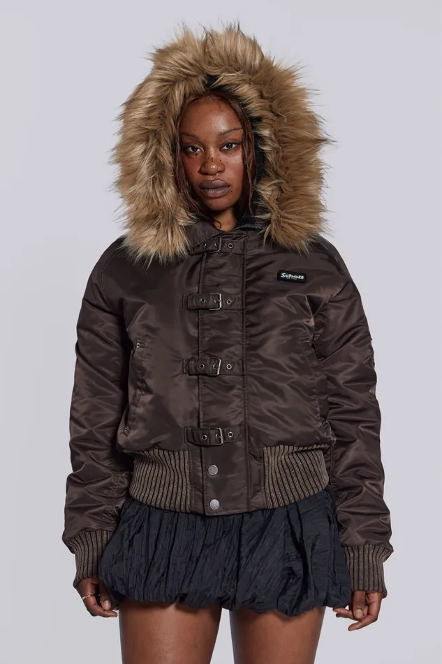 Shop Brown Jet Jacket Women Outerwear Jaded London