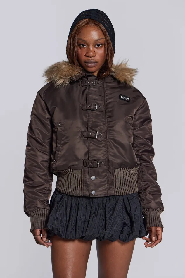 Shop Brown Jet Jacket Women Outerwear Jaded London