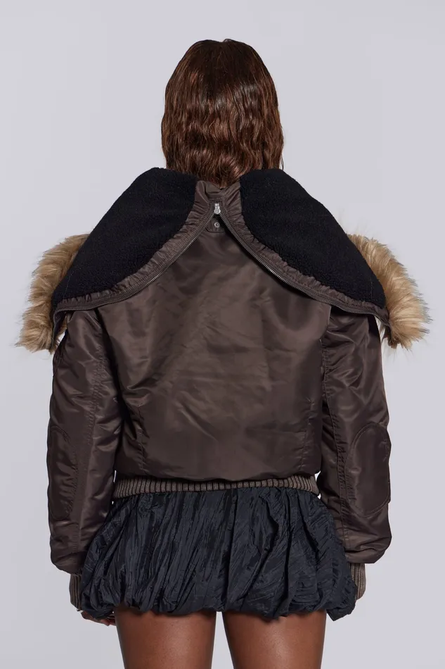 Shop Brown Jet Jacket Women Outerwear Jaded London