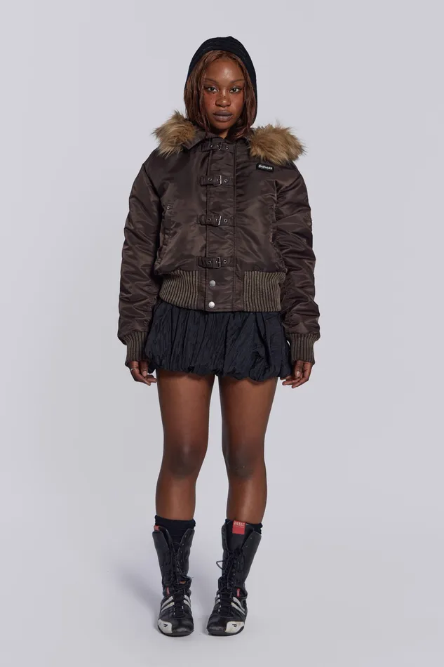 Shop Brown Jet Jacket Women Outerwear Jaded London