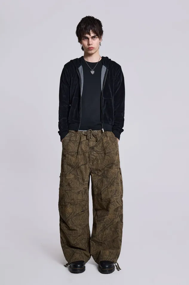Shop Forest Camo Parachute Pants Bestsellers Jaded London Men