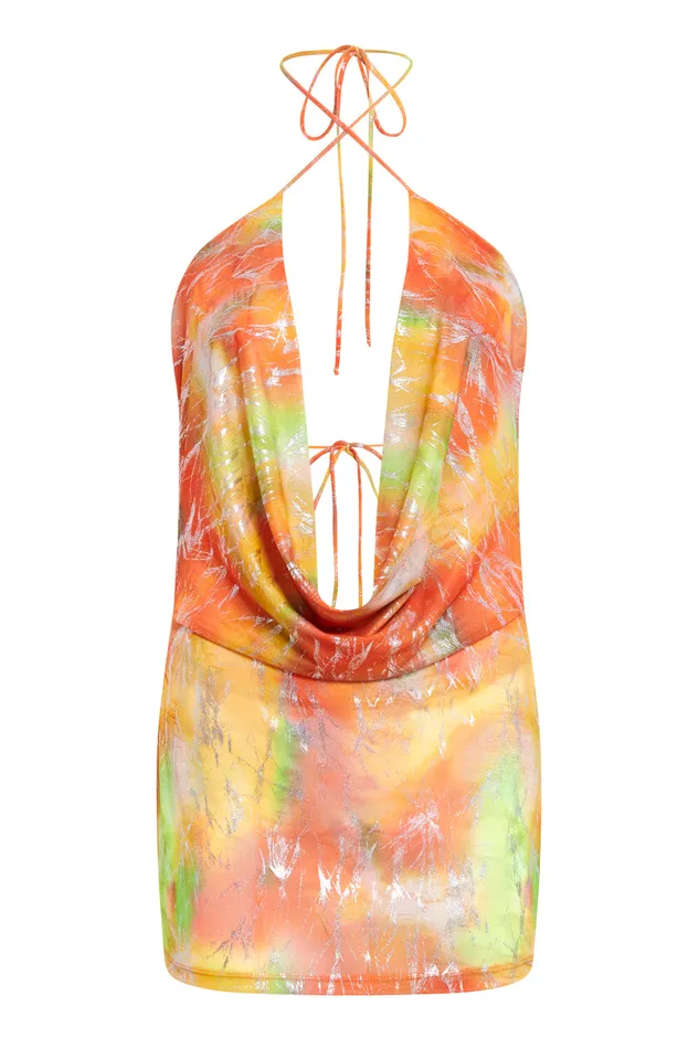Shop Iris Draped Beach Mini Dress Dresses Jaded London Women