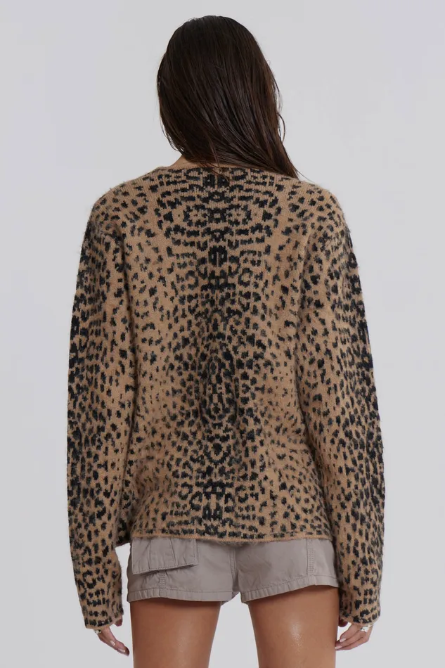 Shop Leopard Chuck Cardigan Women Tops Jaded London