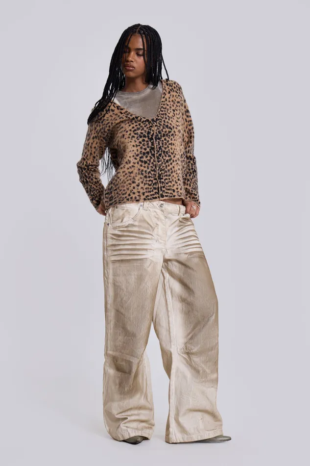 Shop Leopard Chuck Cardigan Women Tops Jaded London