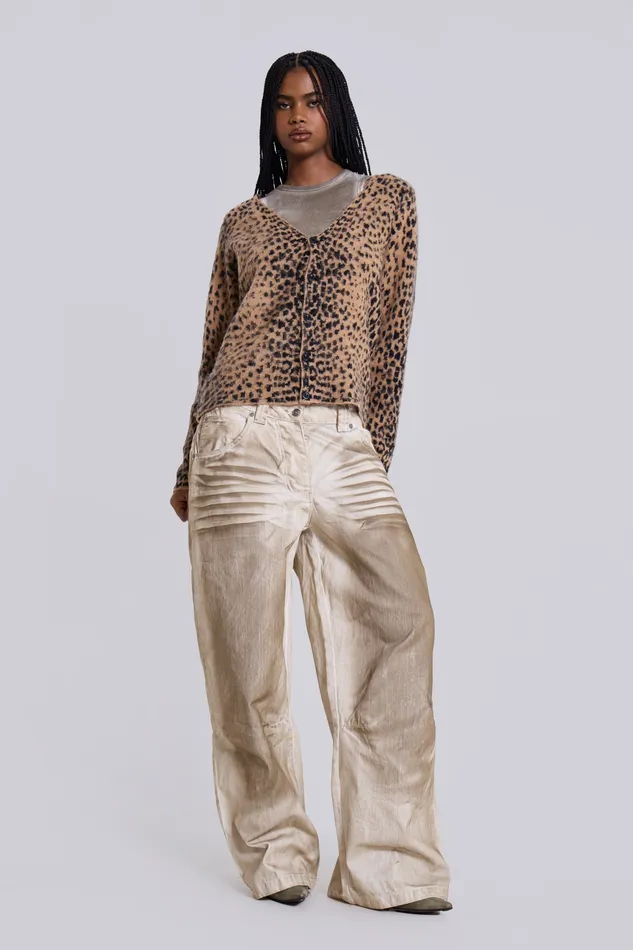 Shop Leopard Chuck Cardigan Women Tops Jaded London