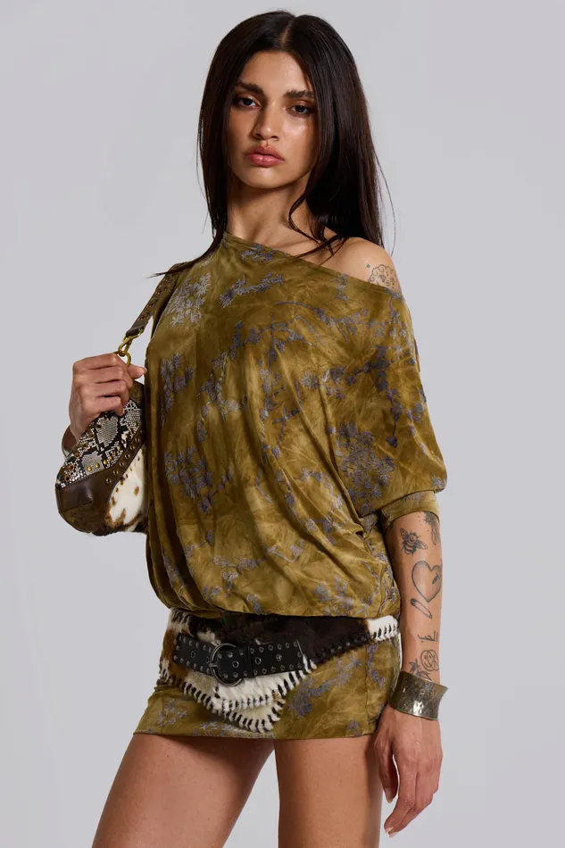 Shop Ophidian Devore Backless Mini Dress Women Dresses Jaded London