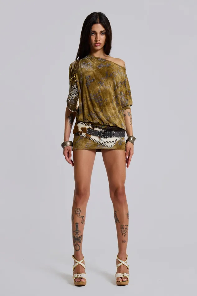 Shop Ophidian Devore Backless Mini Dress Women Dresses Jaded London