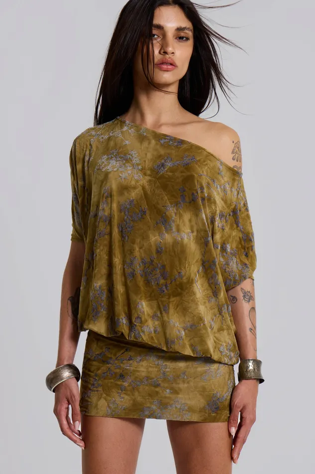 Shop Ophidian Devore Backless Mini Dress Women Dresses Jaded London
