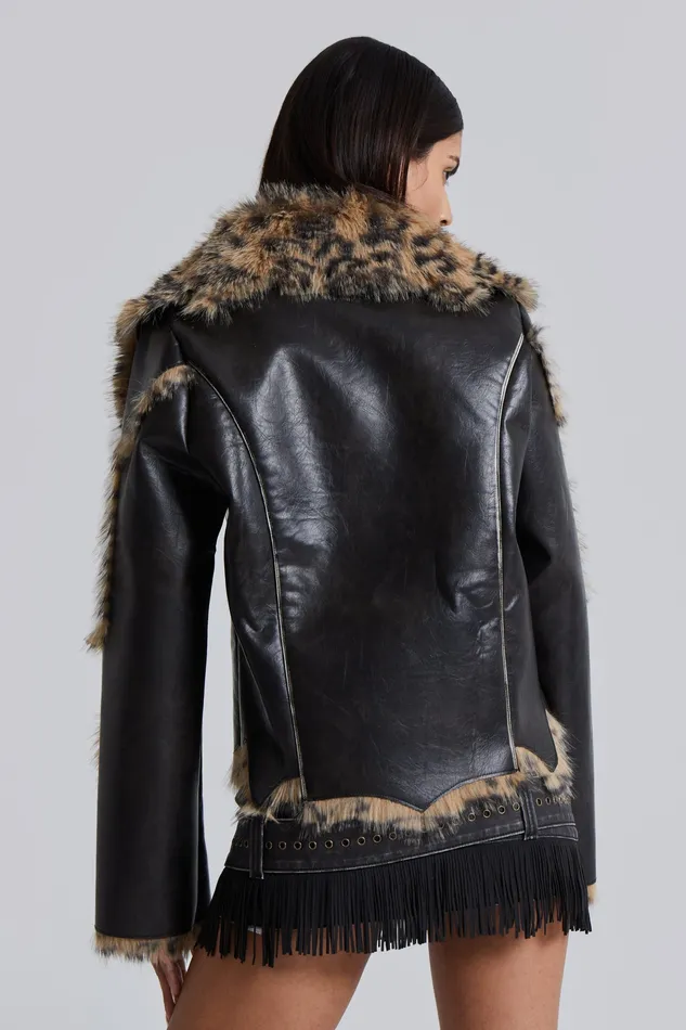 Shop Seone Faux Fur Jacket Women Tops Jaded London