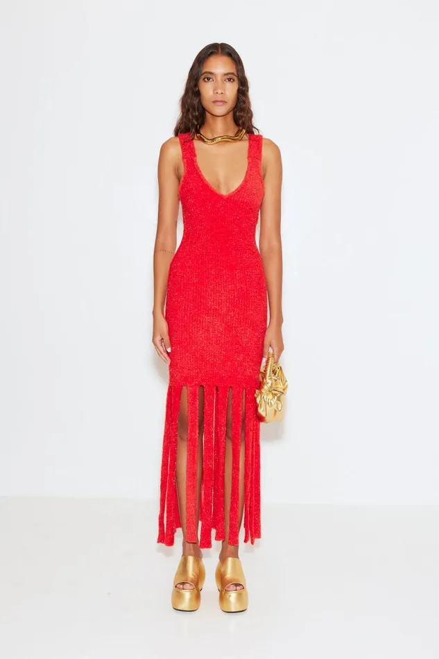 Shop Simon Miller DRESSES Tira Dress Red Orange