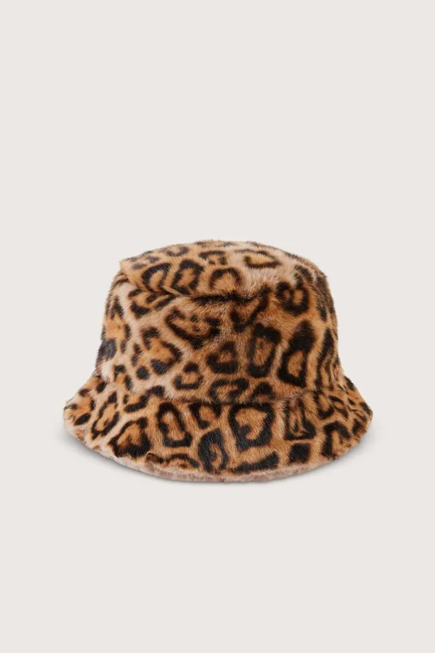 Shop Simon Miller HATS Furry Drop Hat Cheetah Scramble