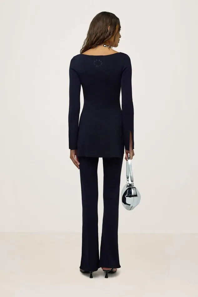 Shop Simon Miller KNITWEAR Knits By Long Sleeve Zo Zo Top Black