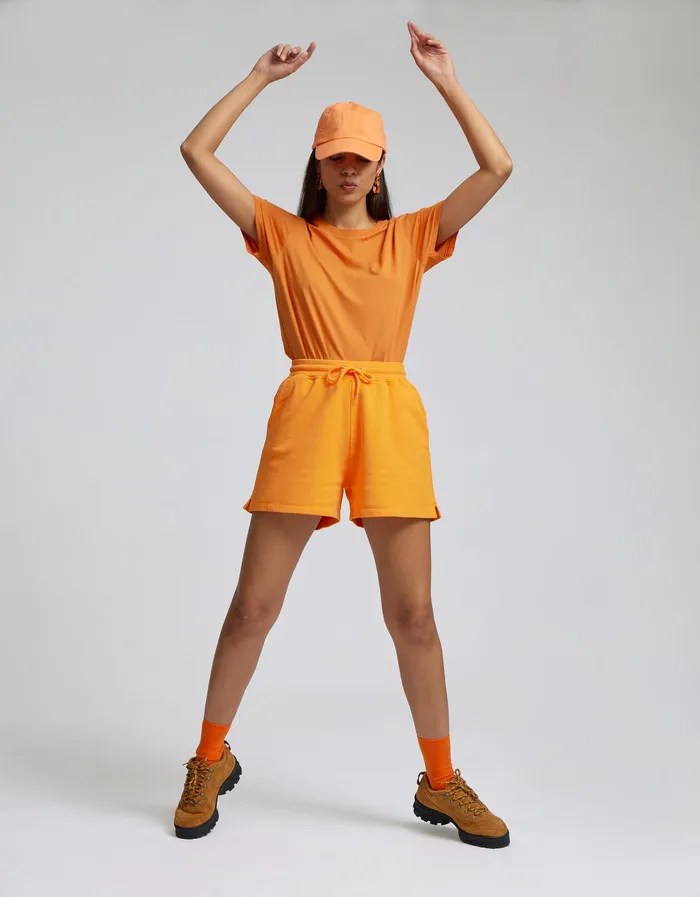Shorts Colorfulstandard Women Women Organic Sweatshorts 8211 Sunny Orange