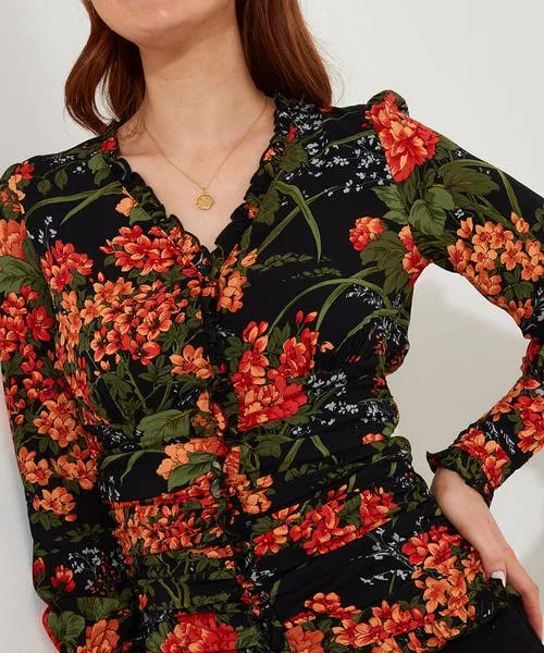 Simon8217s Vintage Printed Blouse Black Tops Tunics and Blouses Joebrowns Apparel Simon8217s Vintage Printed Blouse Black Tops Tunics and Blouses Joebrowns Apparel
