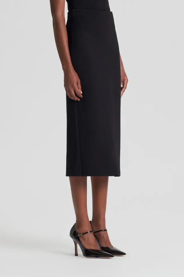 Skirts Scanlan Theodore Women CREPE KNIT PENCIL SKIRT MIDI DARKCHOCOLATE