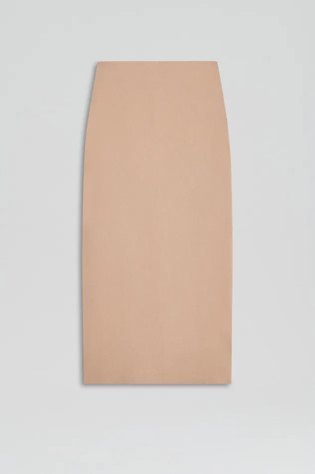 Skirts Scanlan Theodore Women CREPE KNIT PENCIL SKIRT MIDI OAT