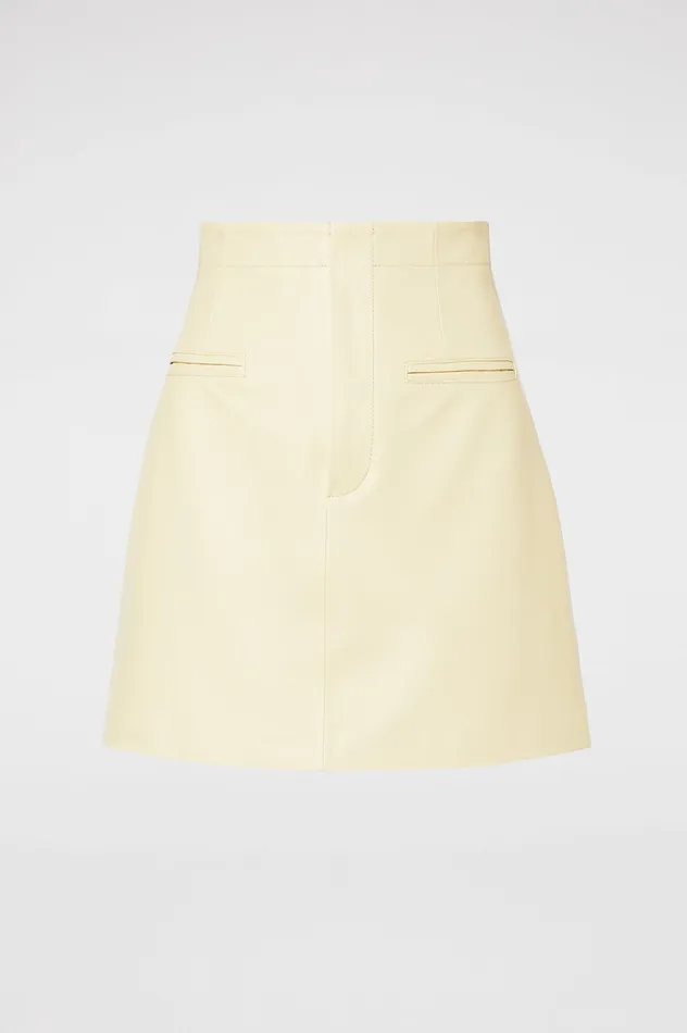 Skirts Women Scanlan Theodore LEATHER MINI SKIRT LEMON