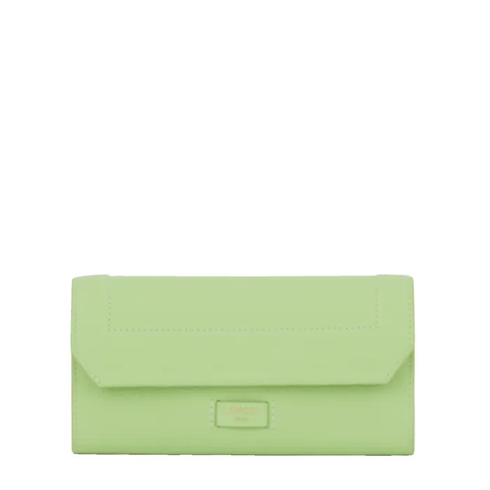 Slim Flap Wallet Apple Green Women Lancel Wallet