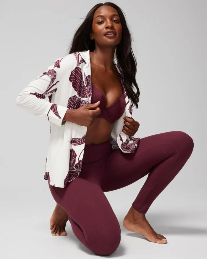 Soma Cool Nights Days Ribbed Leggings Big Cab Women Pajama Bottoms
