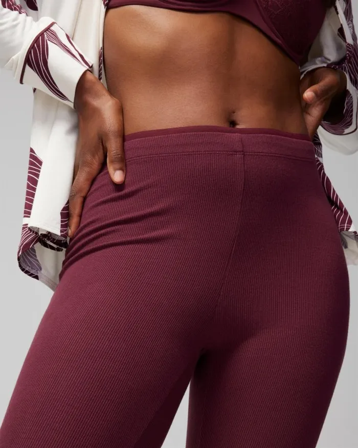 Soma Cool Nights Days Ribbed Leggings Big Cab Women Pajama Bottoms