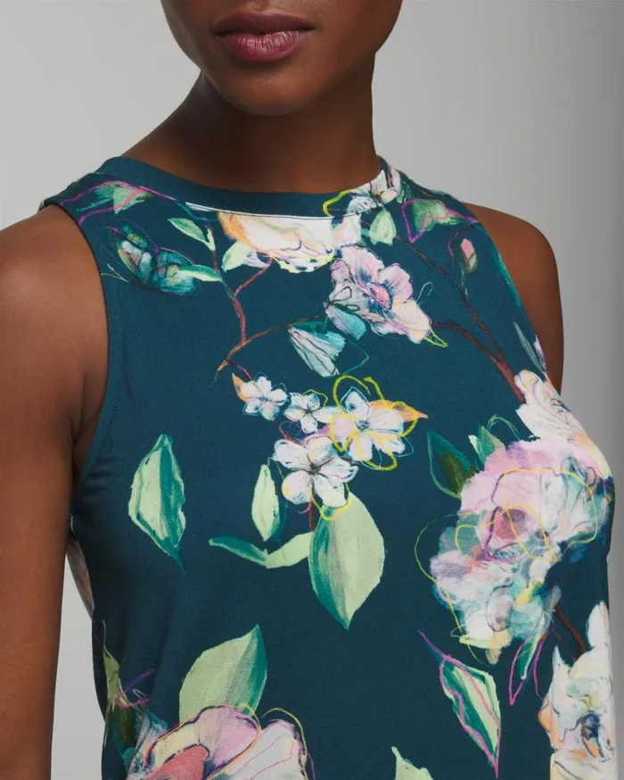 Soma Cool Nights Tank Sketchbook Flora Dh M Pla Women Matching Sets and Separates
