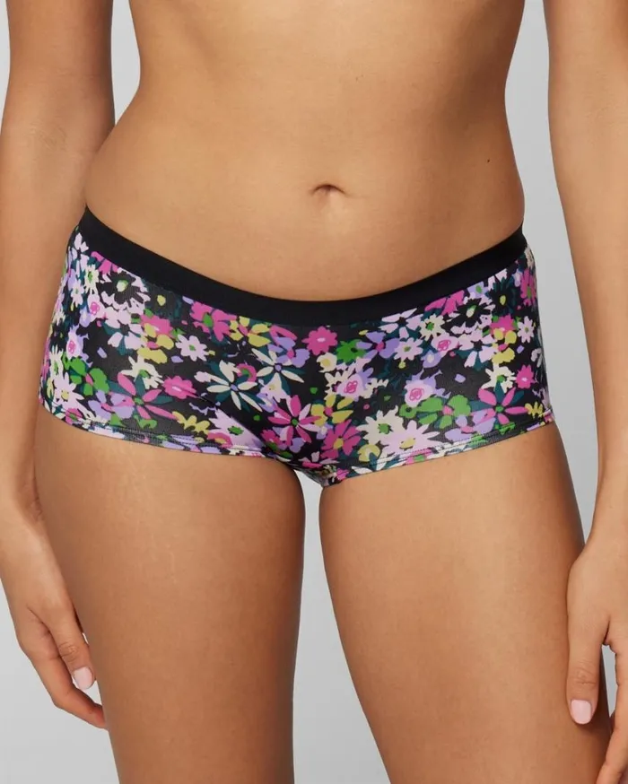 Soma Cotton Modal Tailored Boyshorts Roaming Ditsy Mini Pink Women Panties