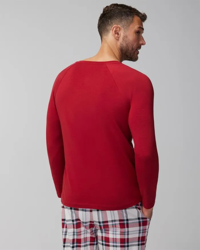 Soma Family Pajamas Men039s Henley Paint The Town Red Women Pajama Tops