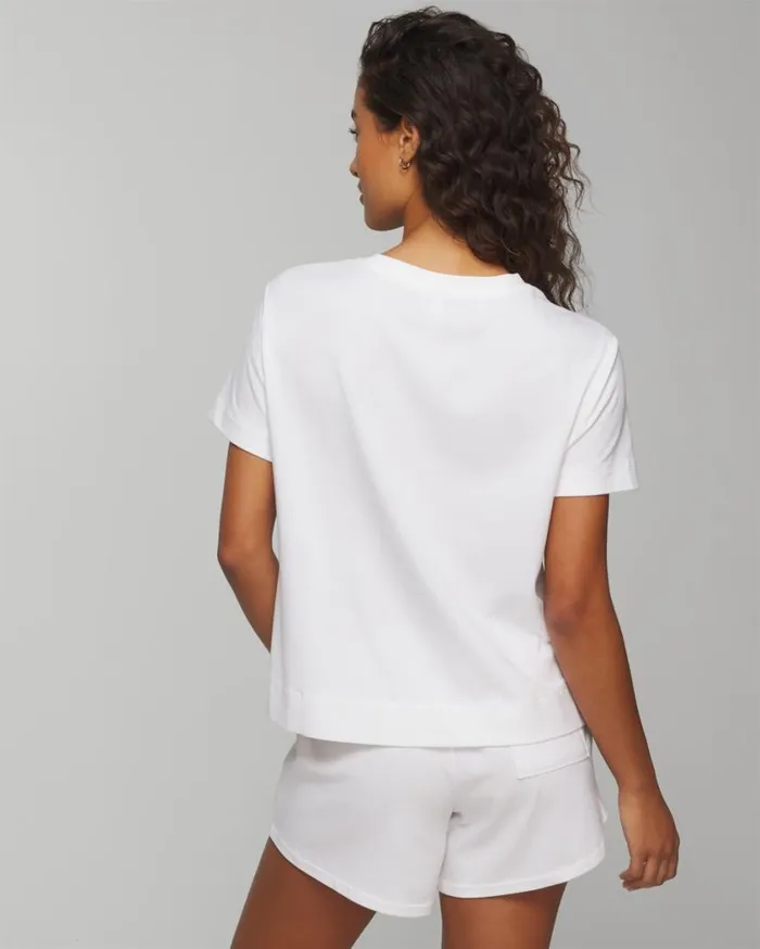 Soma Most Loved Cotton ShortSleeve Pocket Tee Clay Rose Women Matching Sets and Separates