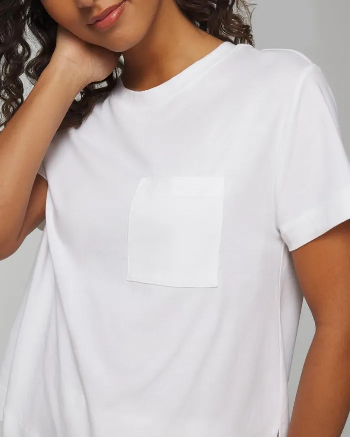 Soma Most Loved Cotton ShortSleeve Pocket Tee Clay Rose Women Matching Sets and Separates