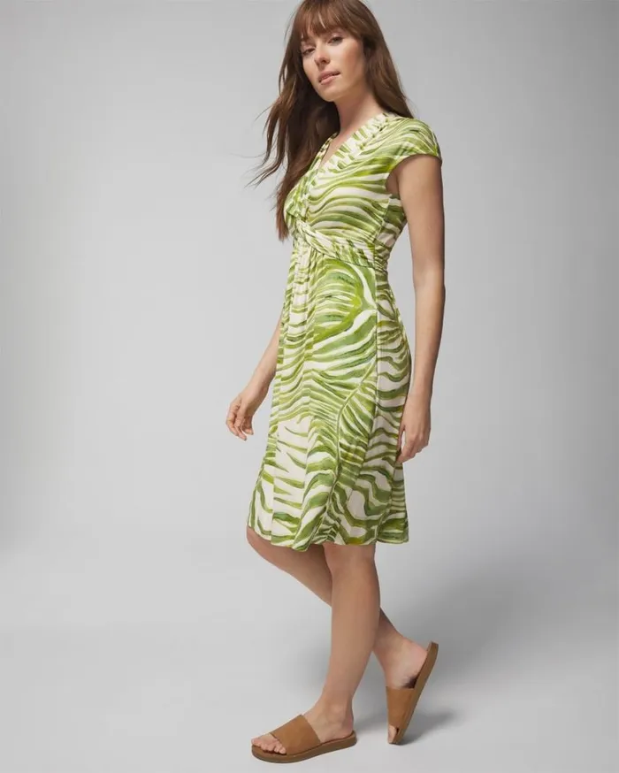 Soma Soft Jersey Twist Short Bra Dress Floral Batik Timeless Women Short Dresses
