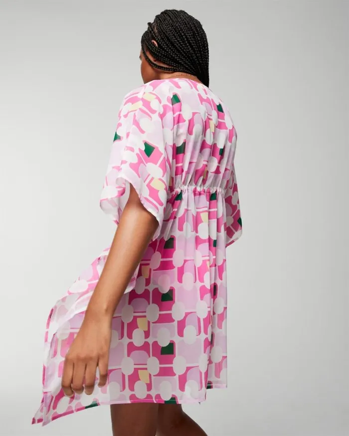 Soma Soma Swim Caftan Geo Fresco Tickled Pink Women Swim