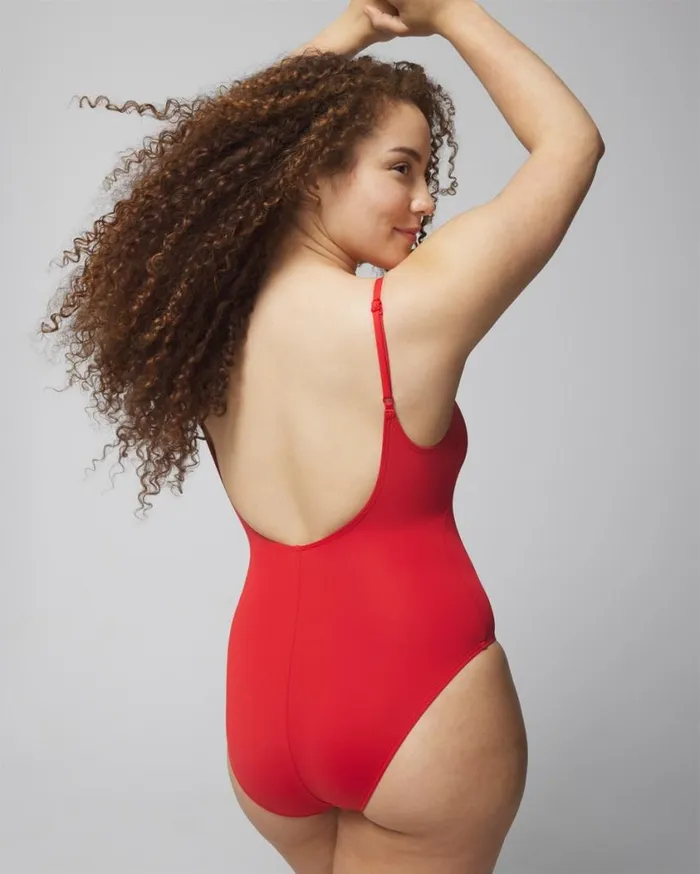 Soma Soma Swim Deep Plunge OnePiece Sunset Women Swim