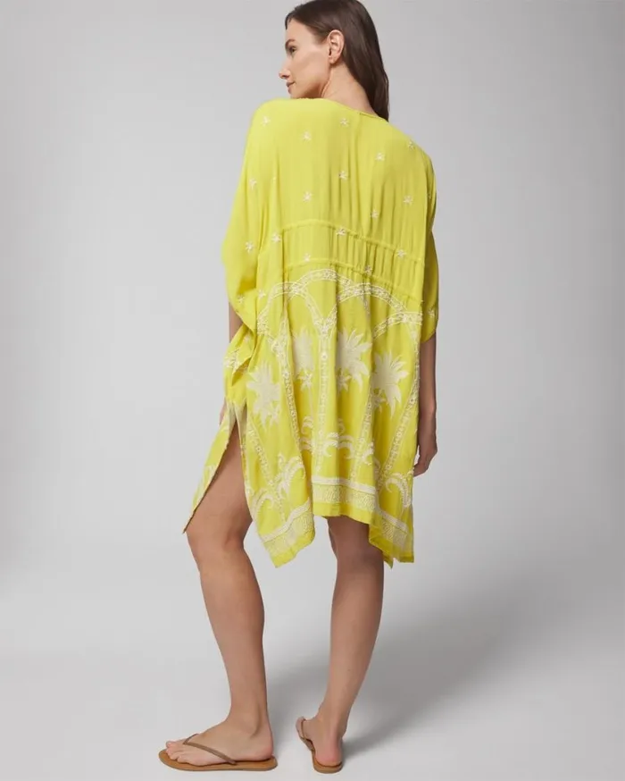 Soma Soma Swim Embroidered CoverUp Key Lime Women Coverups and Accessories