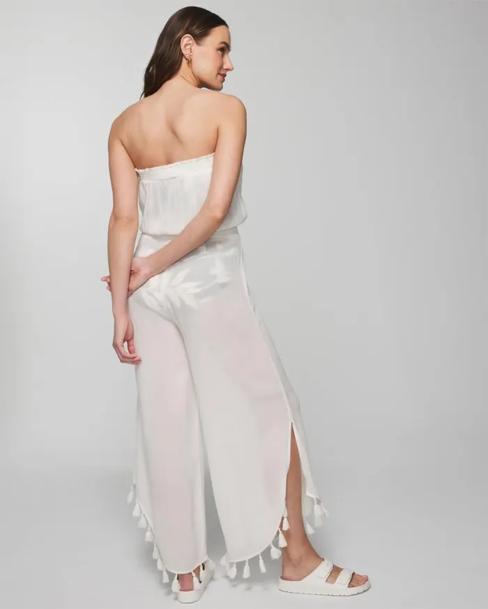Soma Soma Swim Tassel Trimmed Jumpsuit Coconut Women Swim