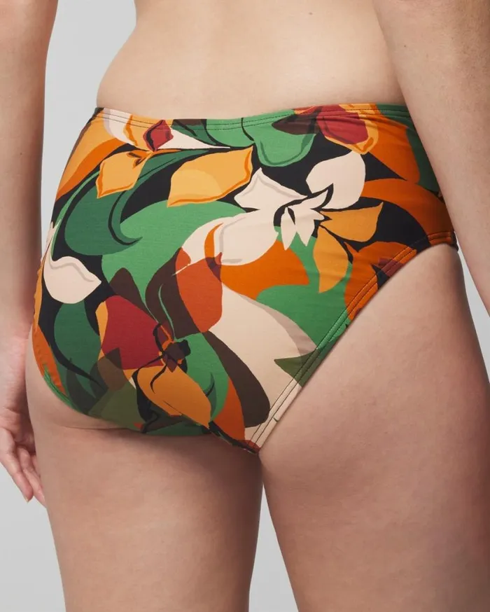 Soma Soma Swim TwistFront Bikini Bottoms Curves Ahead Green Women Swim