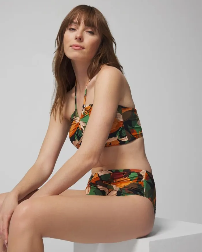 Soma Soma Swim TwistFront Bikini Bottoms Curves Ahead Green Women Swim