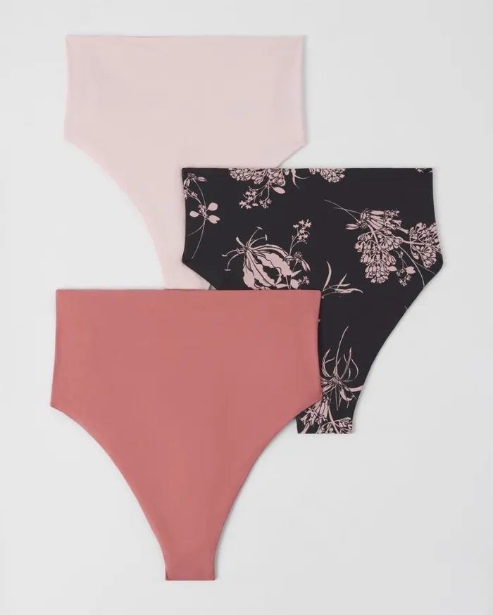 Soma Vanishing Tummy Retro Thong 3Pack Big Dot Multipack Women Panties