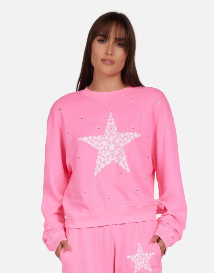 Spalding Diamond Star Neon Pink Women039s Lauren Moshi Long Sleeve