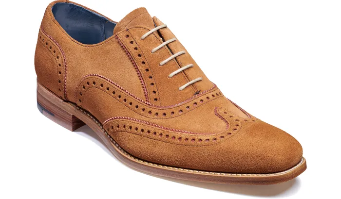 Spencer 8211 Terra Burgundy Suede Men Barker Shoes Mens Oxfords