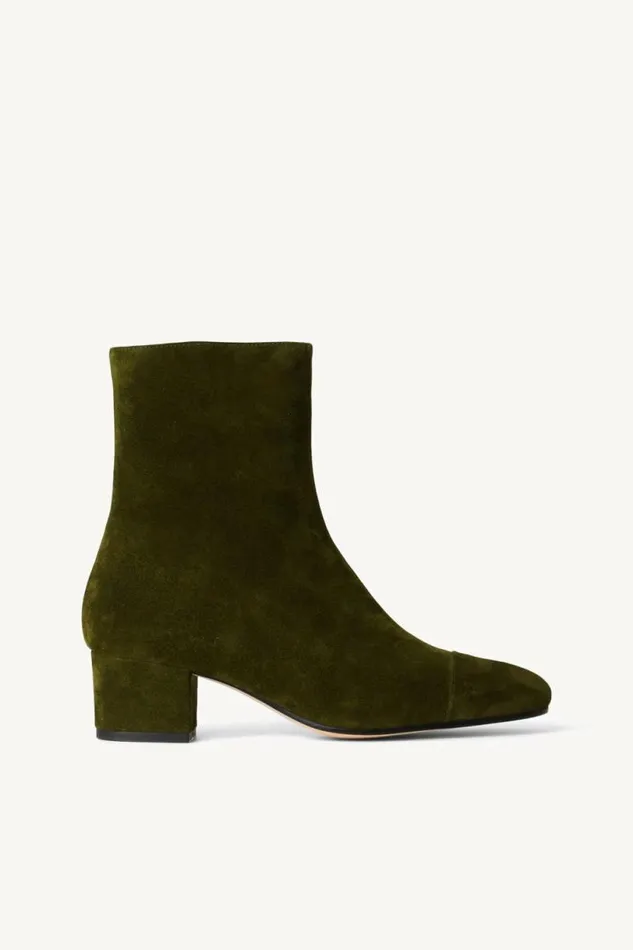 STAUD Boots AIMEE SHORT BOOT Olive Suede 8211 Women