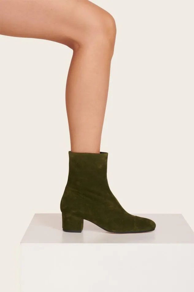 STAUD Boots AIMEE SHORT BOOT Olive Suede 8211 Women STAUD Boots AIMEE SHORT BOOT Olive Suede 8211 Women