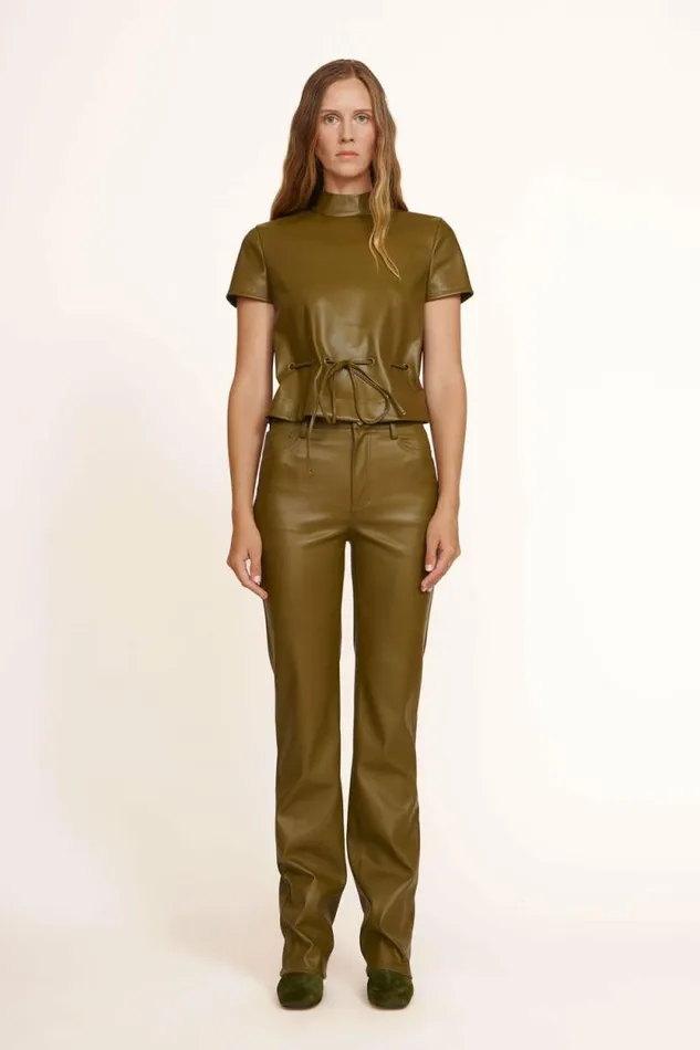 STAUD Boots AIMEE SHORT BOOT Olive Suede 8211 Women STAUD Boots AIMEE SHORT BOOT Olive Suede 8211 Women