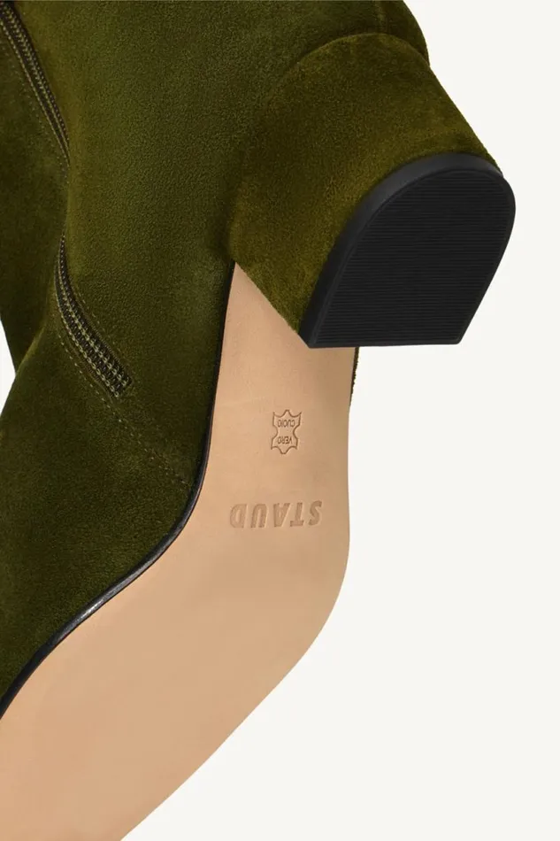 STAUD Boots AIMEE SHORT BOOT Olive Suede 8211 Women STAUD Boots AIMEE SHORT BOOT Olive Suede 8211 Women