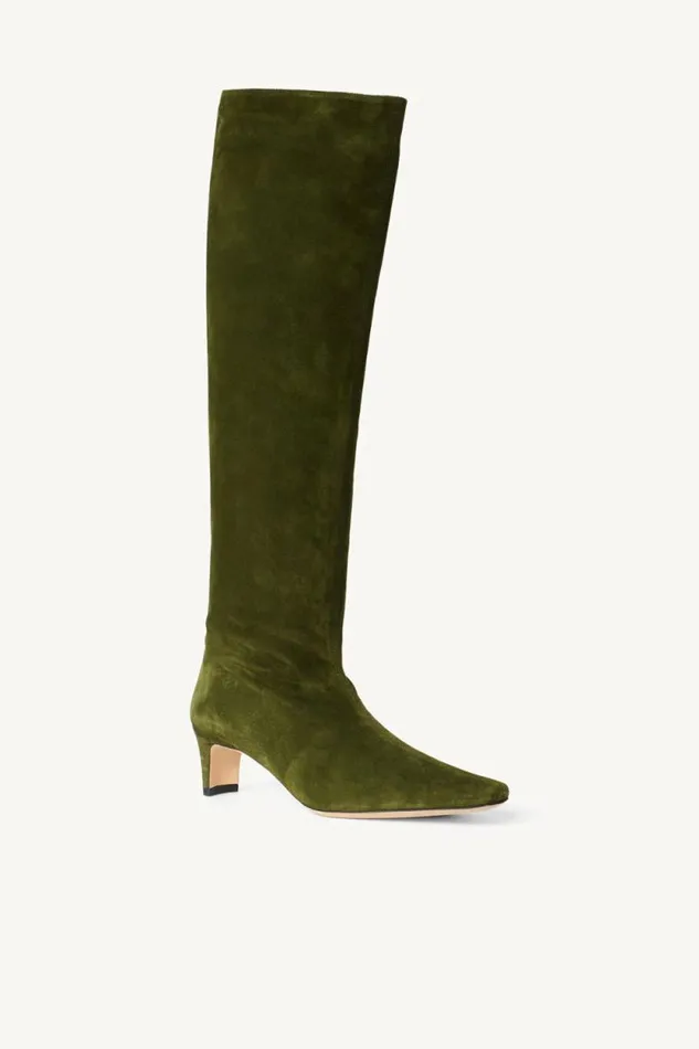 STAUD Boots WALLY BOOT Olive Suede 8211 Women STAUD Boots WALLY BOOT Olive Suede 8211 Women