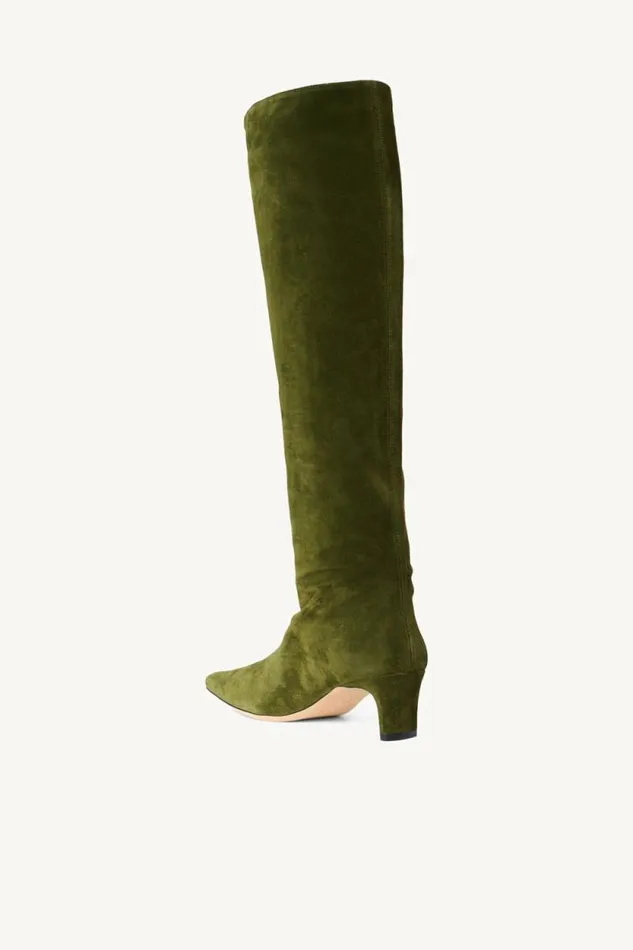 STAUD Boots WALLY BOOT Olive Suede 8211 Women STAUD Boots WALLY BOOT Olive Suede 8211 Women