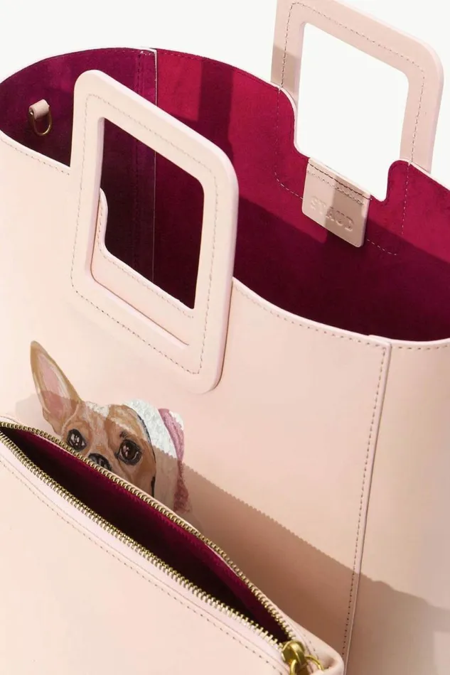 STAUD Custom Handbags CUSTOM SHIRLEY LEATHER BAG Blush 8211 Women