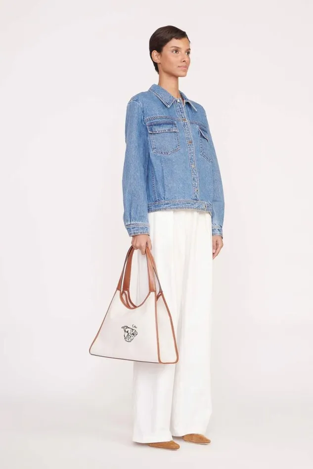 STAUD Custom Handbags CUSTOM X CBONZ SOFT REY BAG Cream Tan 8211 Women STAUD Custom Handbags CUSTOM X CBONZ SOFT REY BAG Cream Tan 8211 Women
