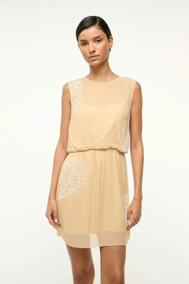 STAUD Dresses AMELIE DRESS Sandy Palm 8211 Women STAUD Dresses AMELIE DRESS Sandy Palm 8211 Women