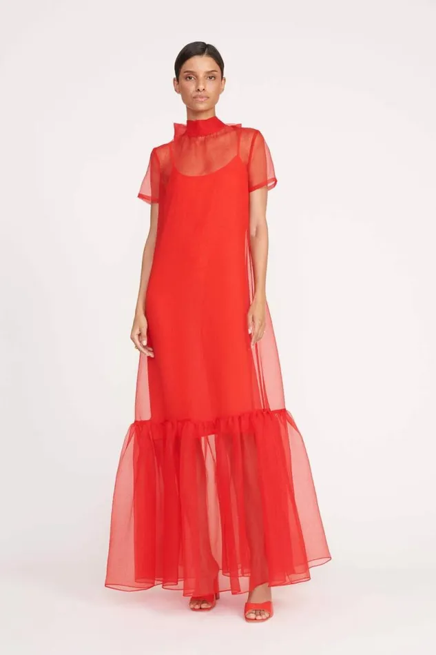 STAUD Dresses CALLUNA DRESS Red Rose 8211 Women